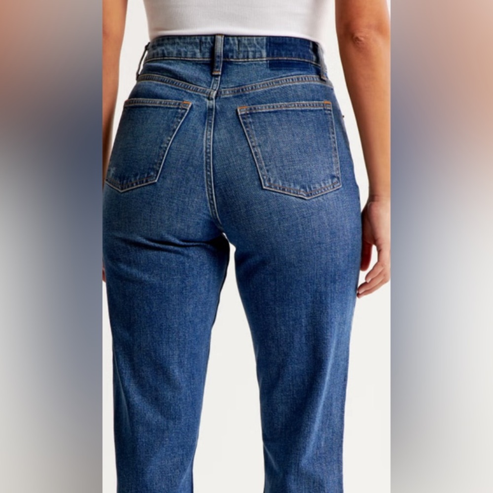 Abercrombie and Fitch distressed Mom jeans. Cuffed. Women’s size 28